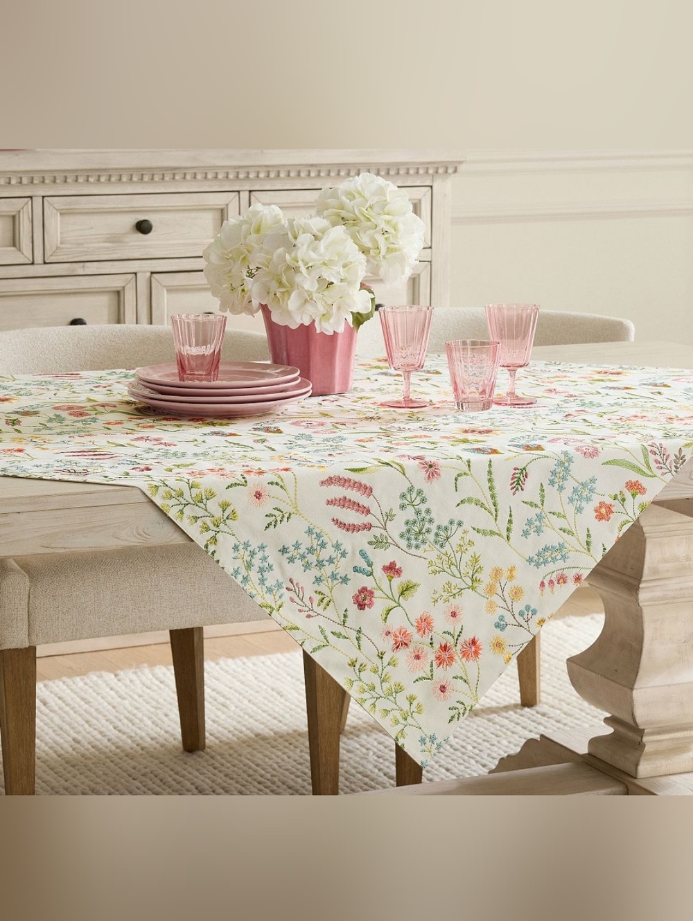 NWT Pottery Barn Spring Meadow Cotton Table Throw